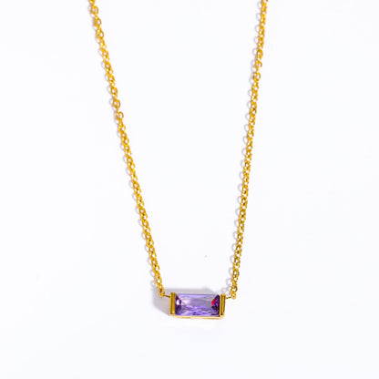 Natural Birth Stone Necklace - Twelve Months