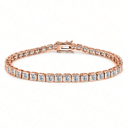3 mm Square Zirconia Tennis Bracelet