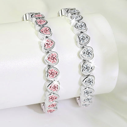 Sparkling Heart Zirconia Bracelet