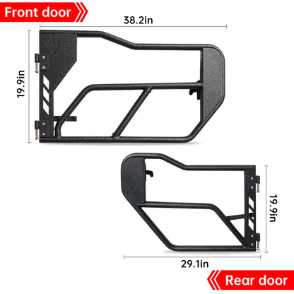 Jeep Wrangler JL & Gladiator Tube Doors – 4-Piece Set