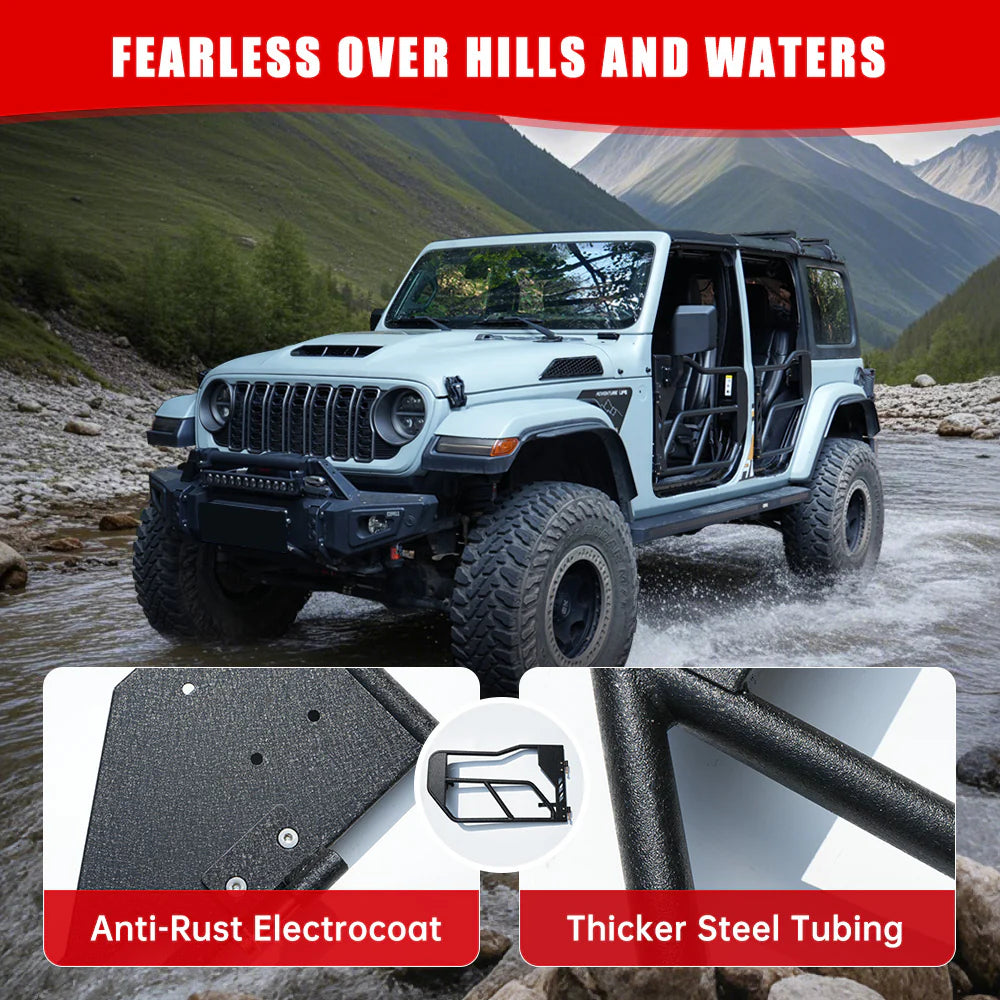 Jeep Wrangler JL & Gladiator Tube Doors – 4-Piece Set