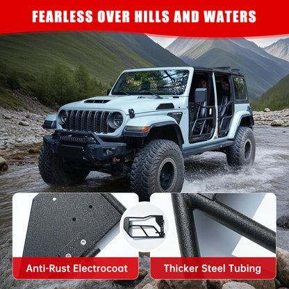 Jeep Wrangler JL & Gladiator Tube Doors – 4-Piece Set