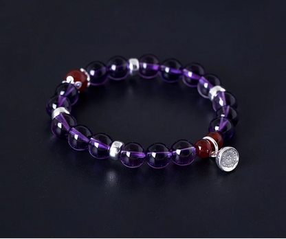 Natural Stone Amethyst Agate Bracelet
