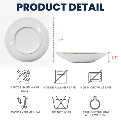 Personalized Graduation Jewelry Dish details: white ceramic, 3.9" dish with 'A Sweet Ending To A New Beginning'