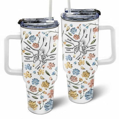 Hand In Hand – Personalized 40oz Tumbler (3D Effect)