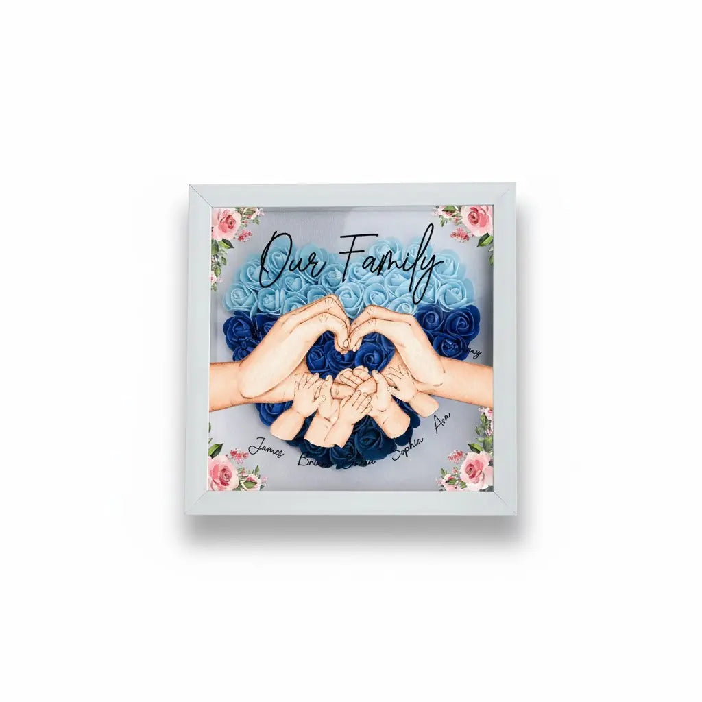 Personalized Flower Shadow Box