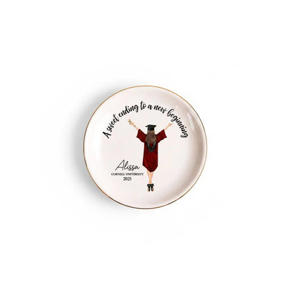 Personalized Circle Jewelry Dish