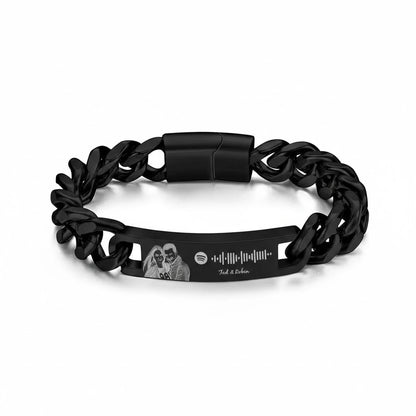 Personalized Spotify Code Photo Bracelet – Gift for Him