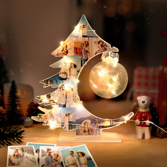 Personalized Photo Christmas Tree Night Light