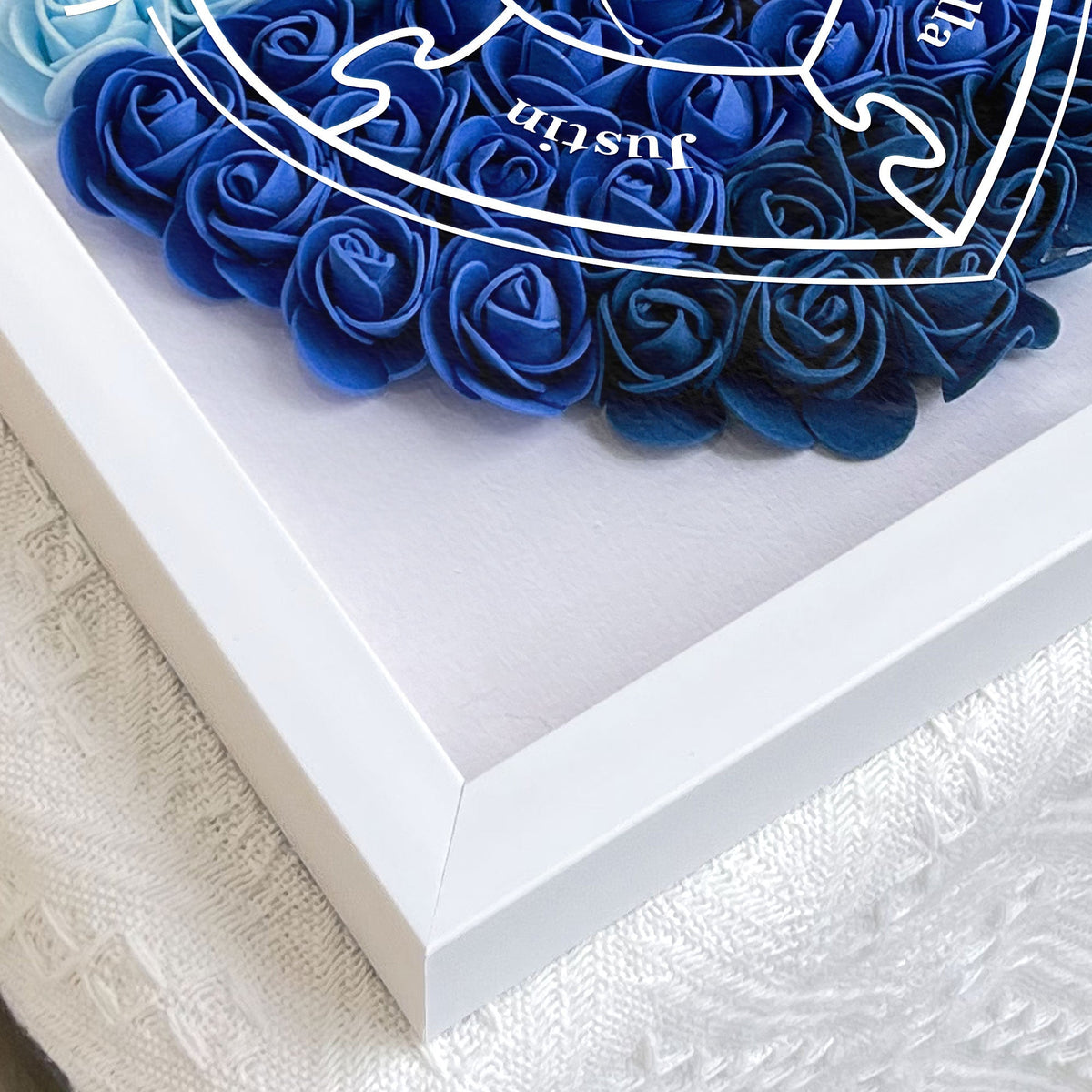 Mom flower shadow box with 'You Are The Piece That Hold Us Together' design, Mother's Day gift.