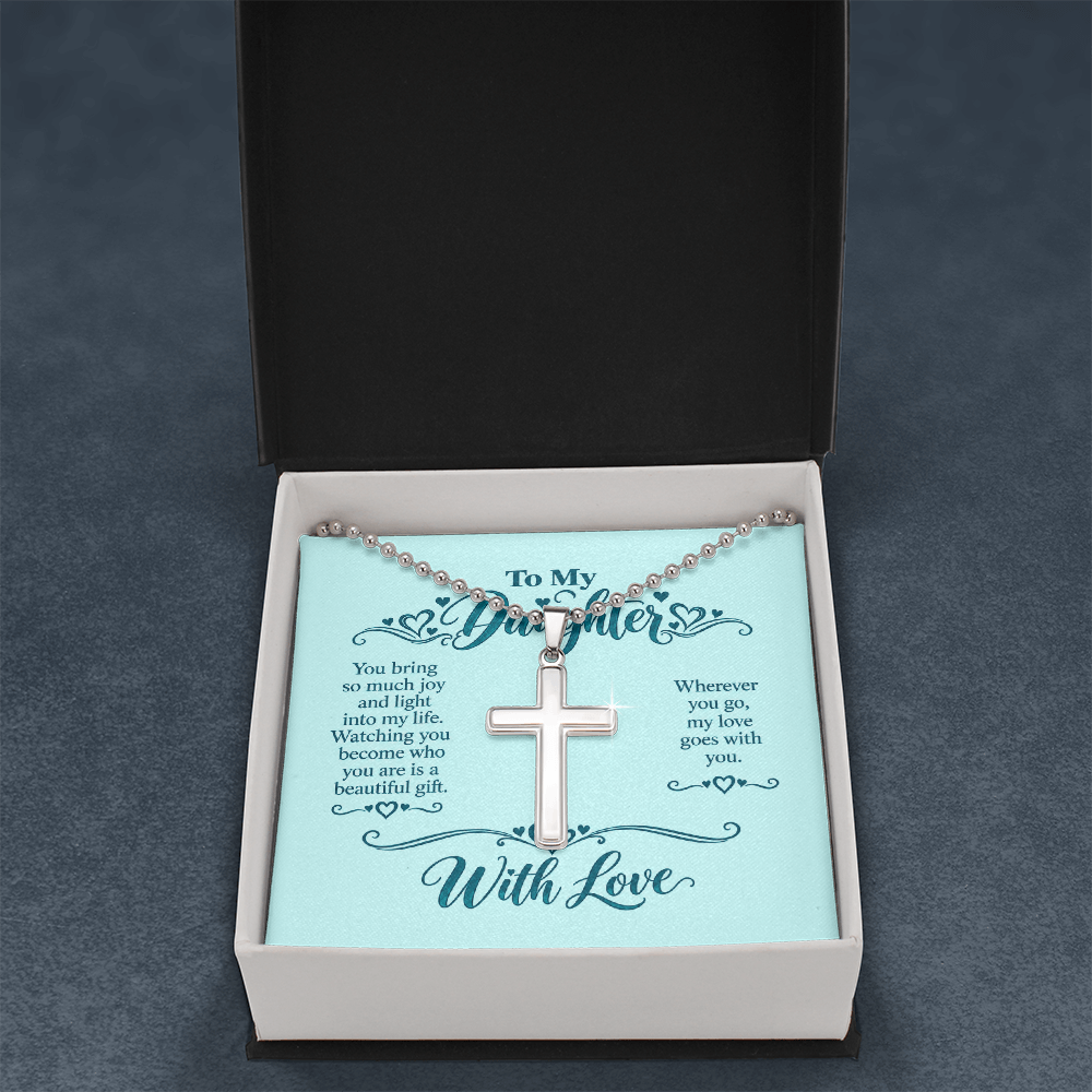 Cross Ball Chain Necklace for Daughter