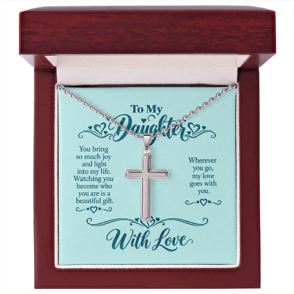 Cross Ball Chain Necklace for Daughter
