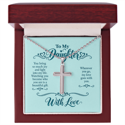 Cross Ball Chain Necklace for Daughter