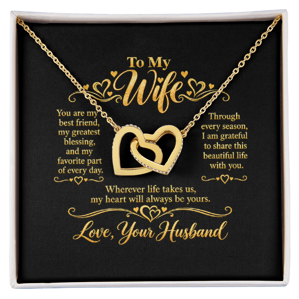 Interlocking Hearts Necklace for Wife