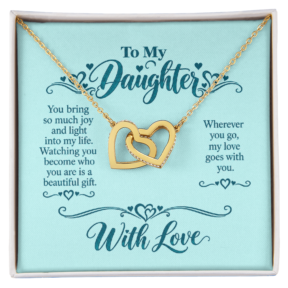 Interlocking Hearts Necklace for Daughter
