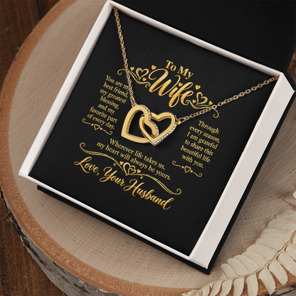 Interlocking Hearts Necklace for Wife