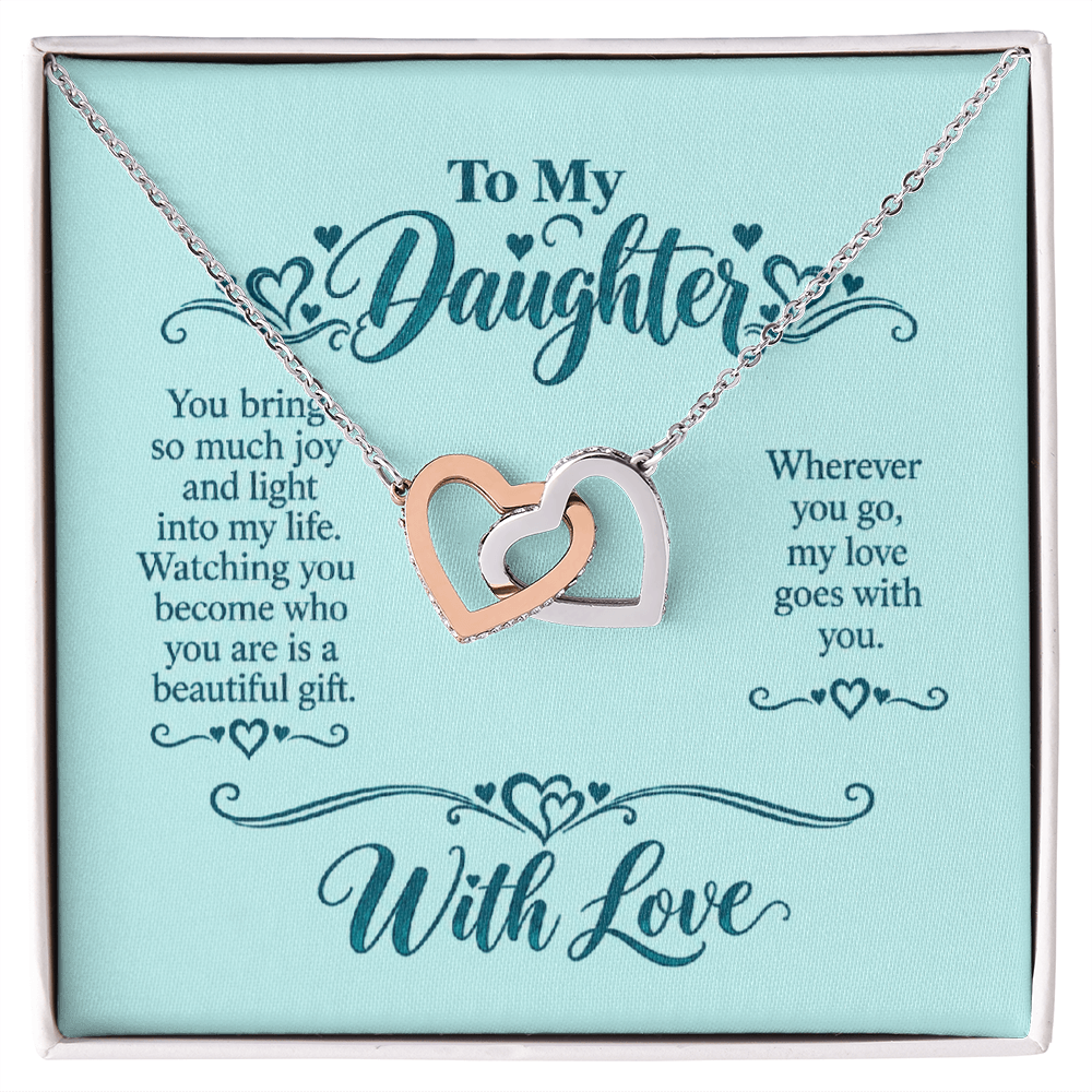 Interlocking Hearts Necklace for Daughter