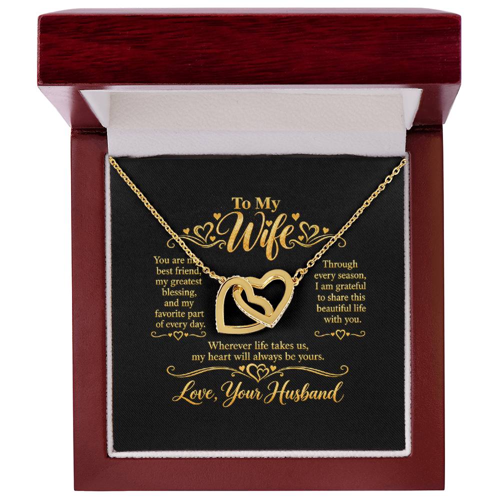 Interlocking Hearts Necklace for Wife