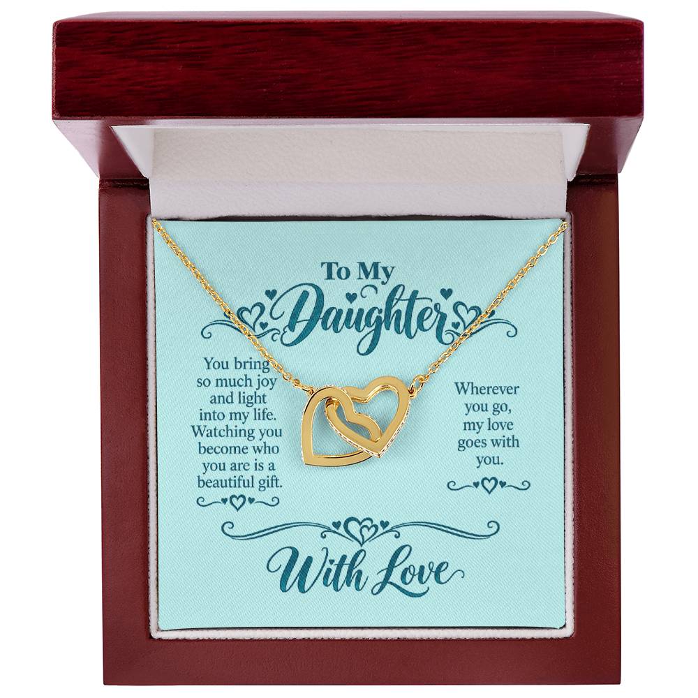 Interlocking Hearts Necklace for Daughter