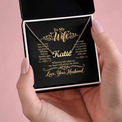 Personalized Name Necklace for Wife