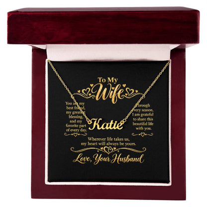 Personalized Name Necklace for Wife