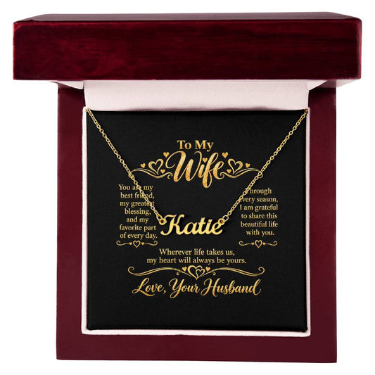 Personalized Name Necklace for Wife