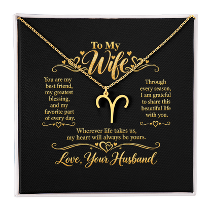 Zodiac Necklace for Wife