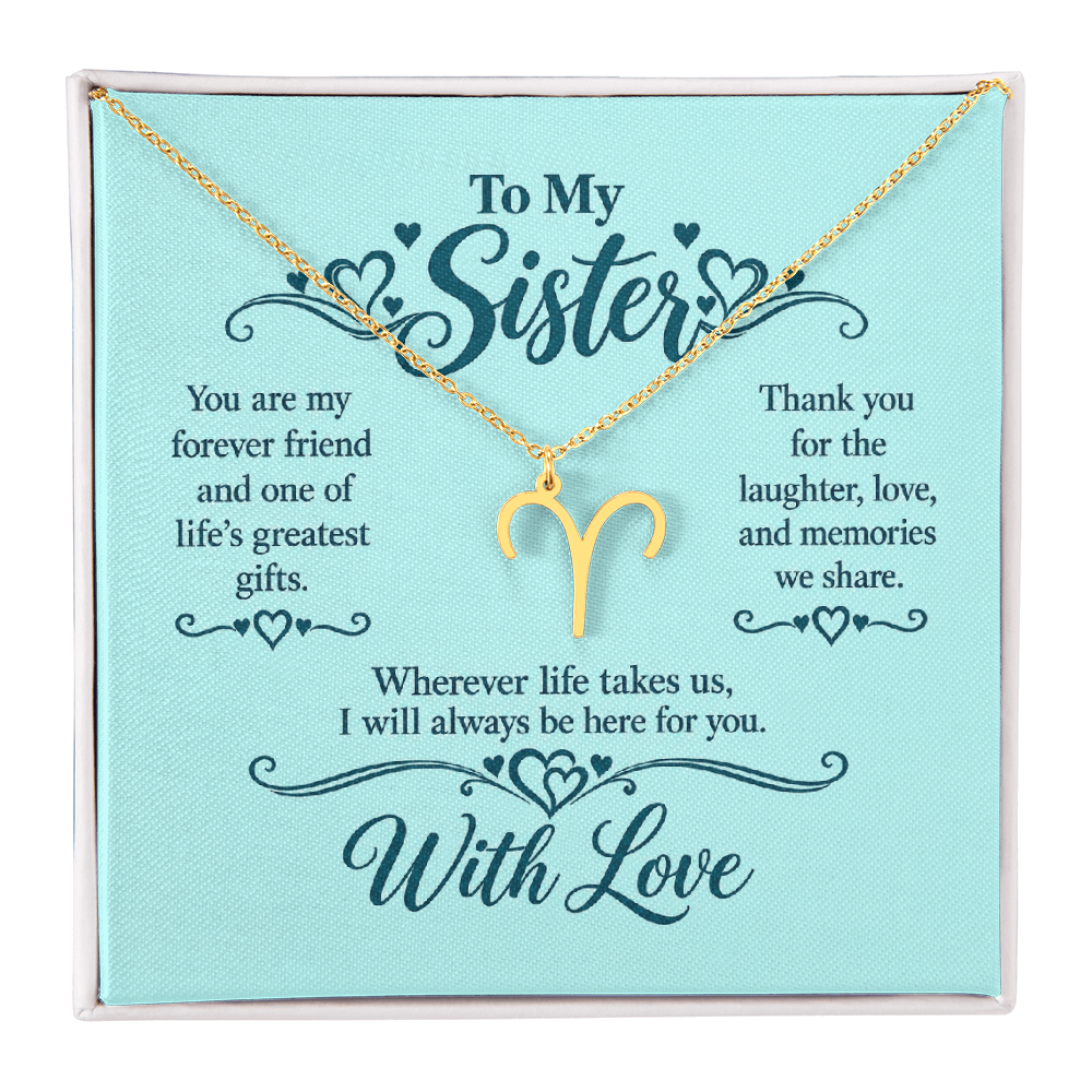 Zodiac Necklace for Sister