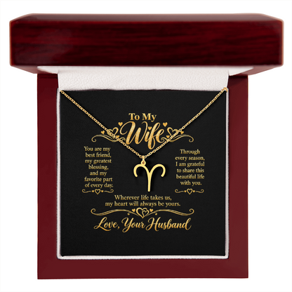 Zodiac Necklace for Wife