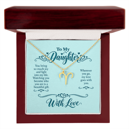Zodiac Necklace for Daughter