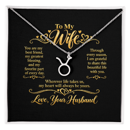 Zodiac Necklace for Wife