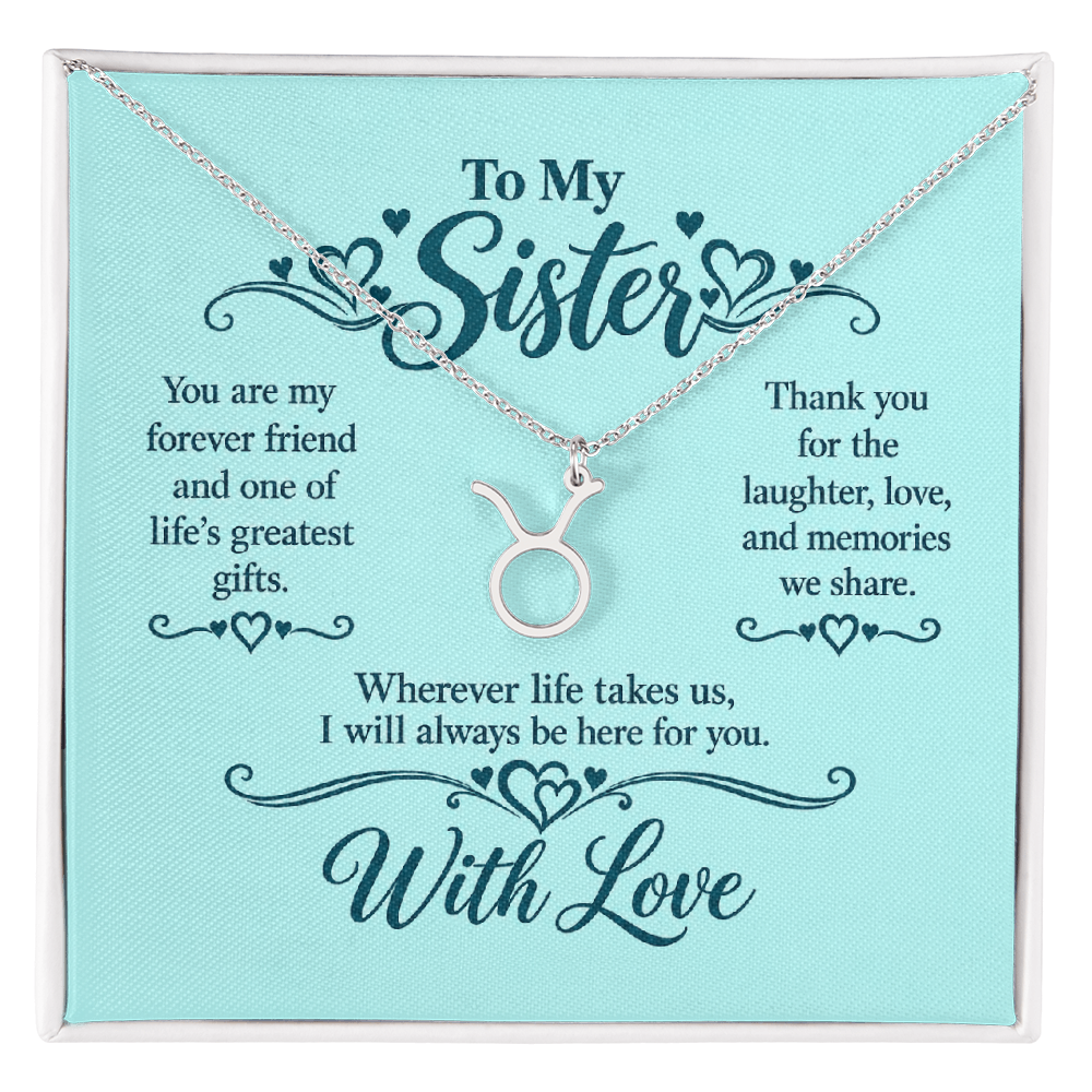 Zodiac Necklace for Sister