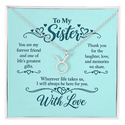 Zodiac Necklace for Sister