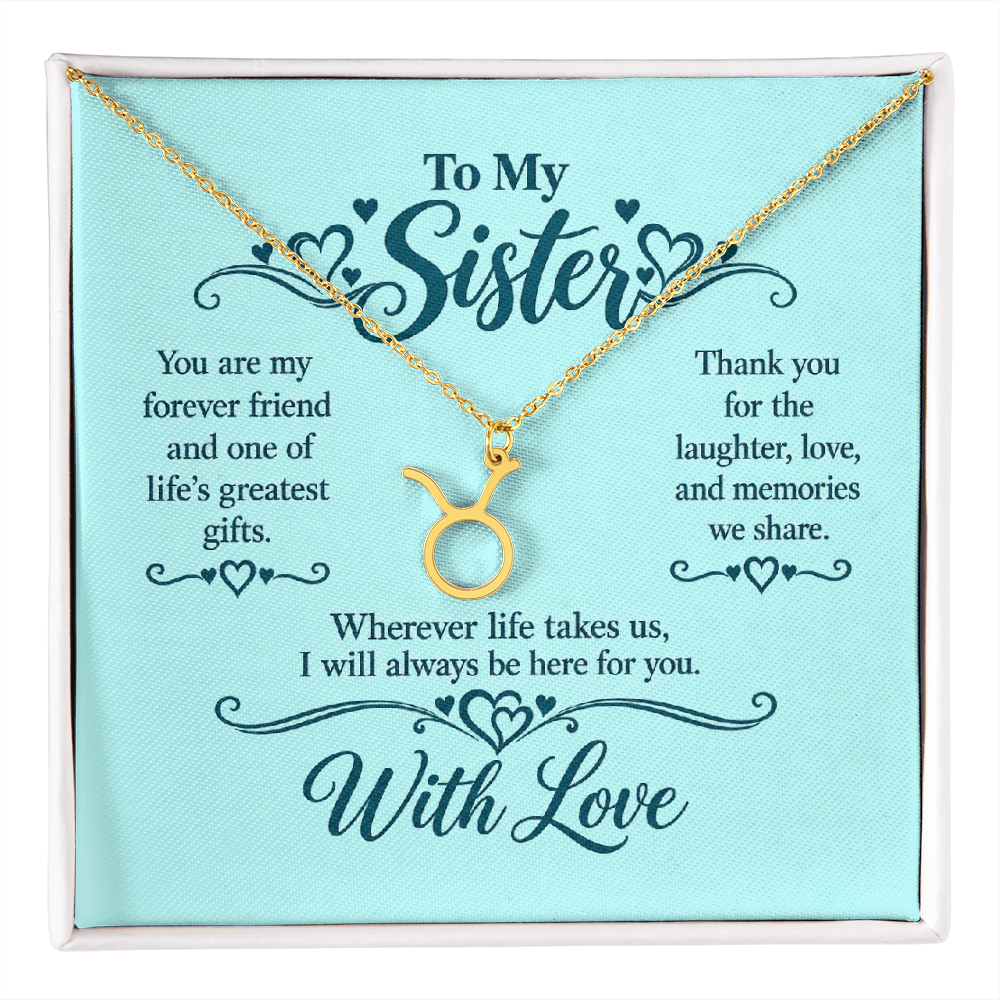 Zodiac Necklace for Sister