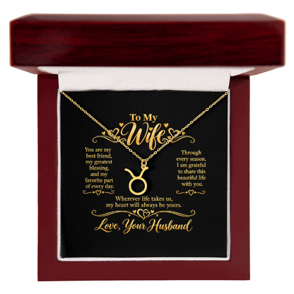 Zodiac Necklace for Wife