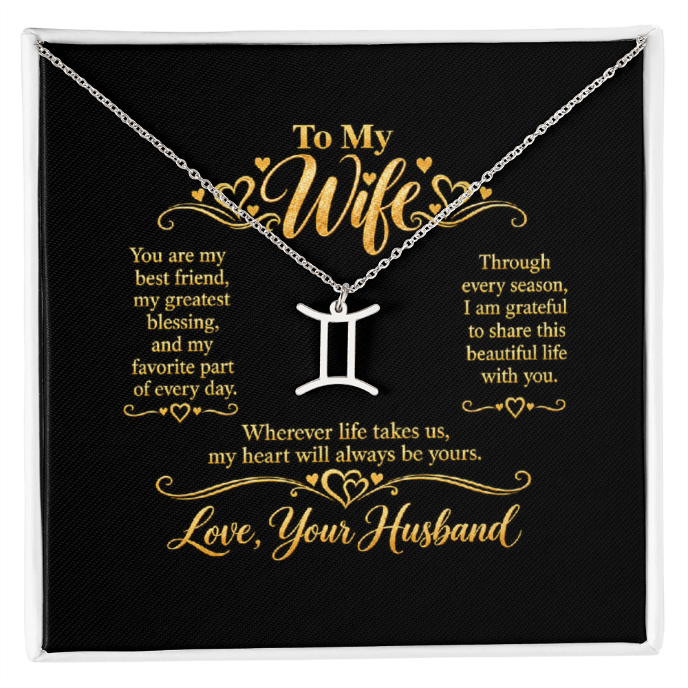 Zodiac Necklace for Wife