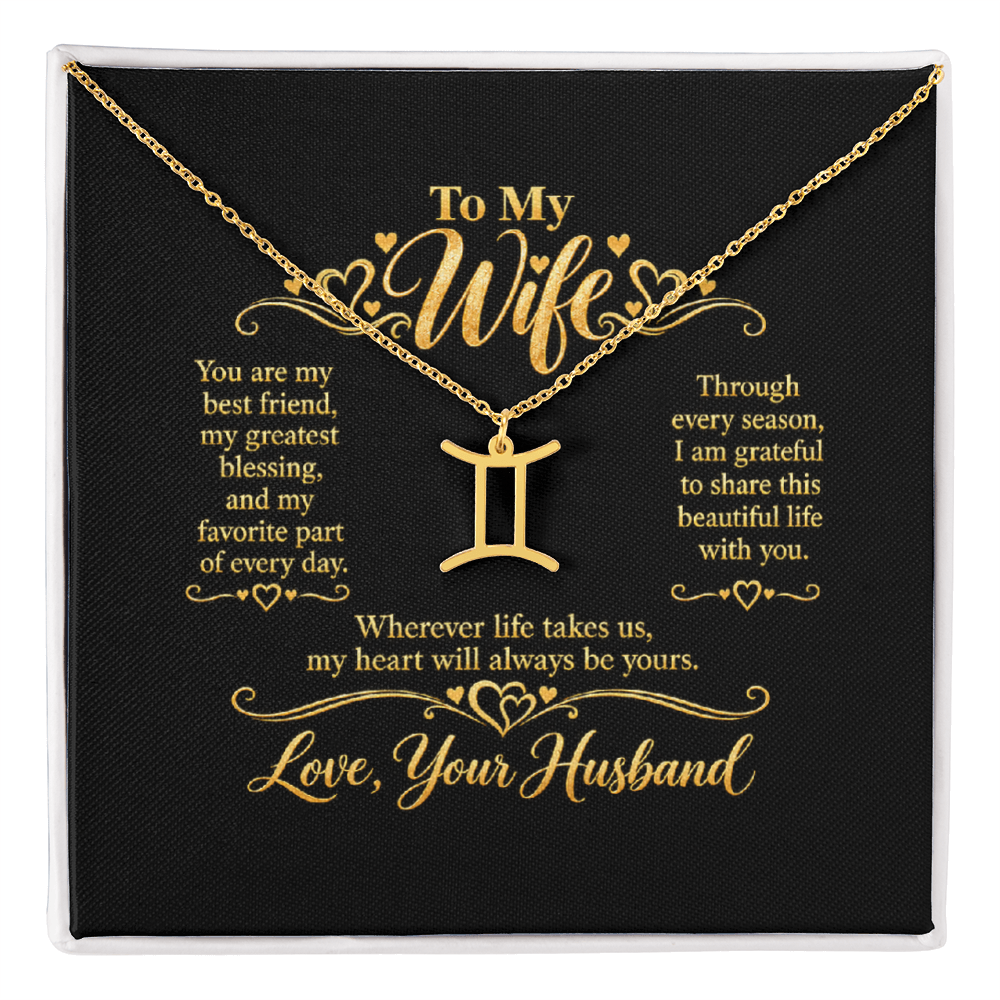 Zodiac Necklace for Wife