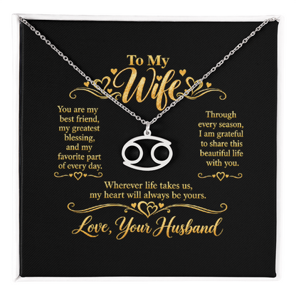 Zodiac Necklace for Wife