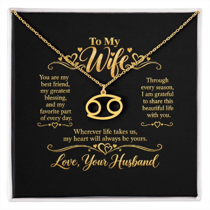 Zodiac Necklace for Wife