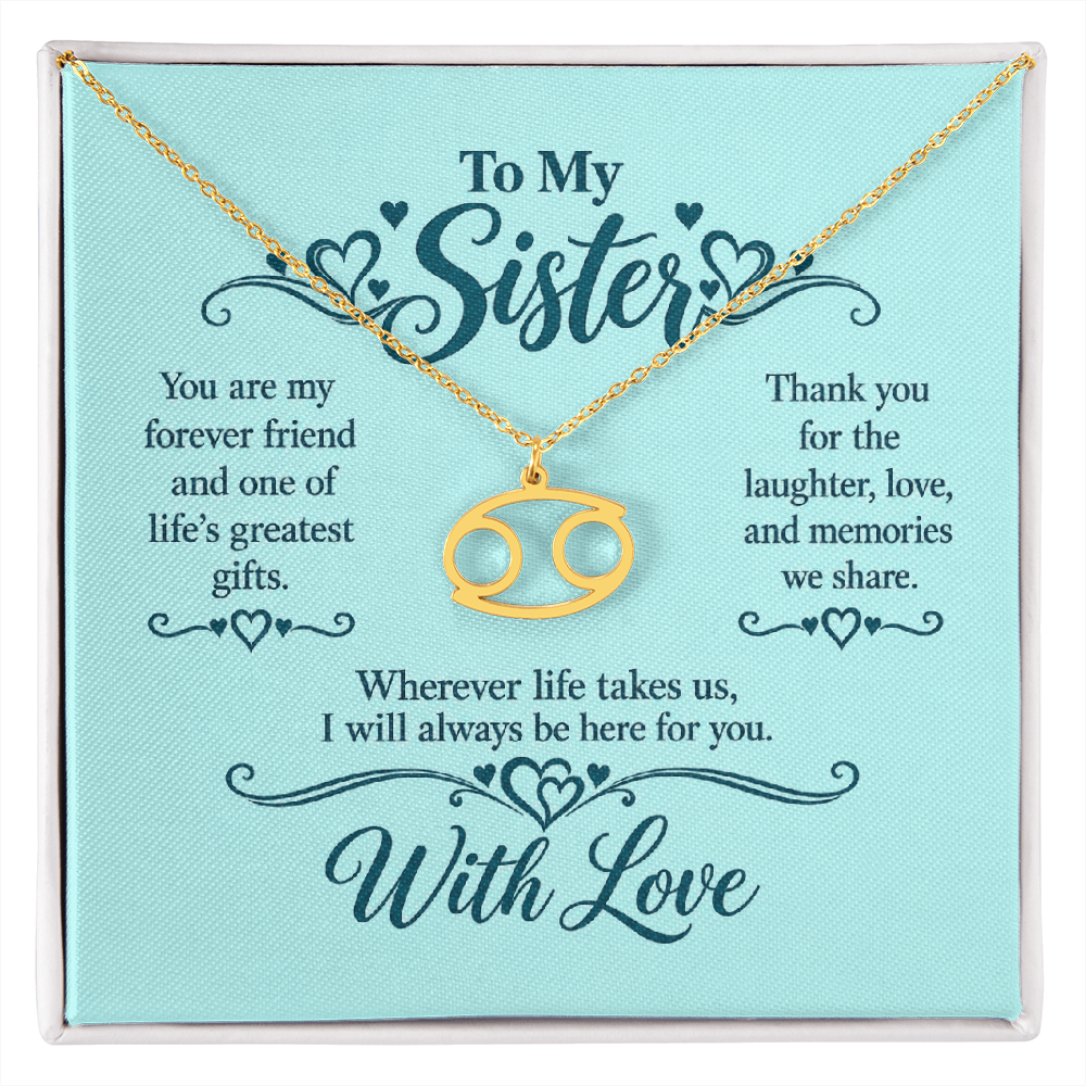 Zodiac Necklace for Sister