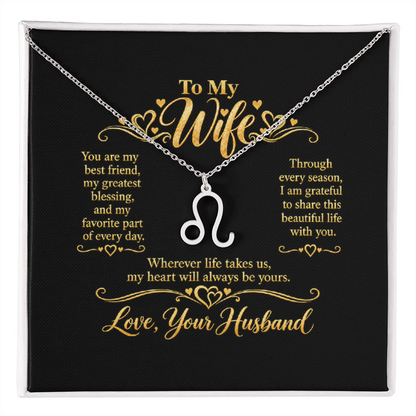Zodiac Necklace for Wife