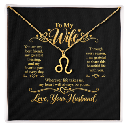 Zodiac Necklace for Wife