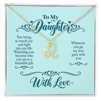 Zodiac Necklace for Daughter