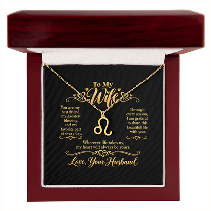 Zodiac Necklace for Wife