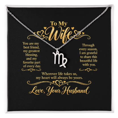 Zodiac Necklace for Wife