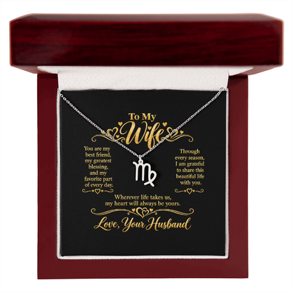 Zodiac Necklace for Wife