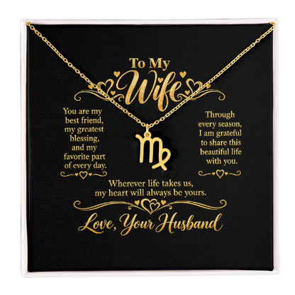 Zodiac Necklace for Wife