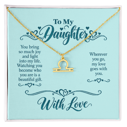 Zodiac Necklace for Daughter