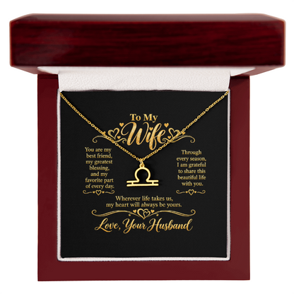 Zodiac Necklace for Wife