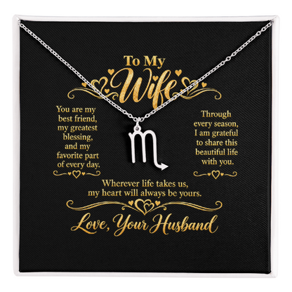 Zodiac Necklace for Wife